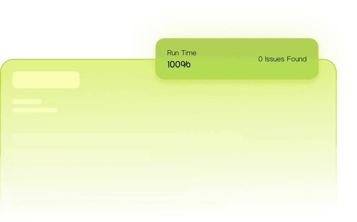 Feature card showing status updates